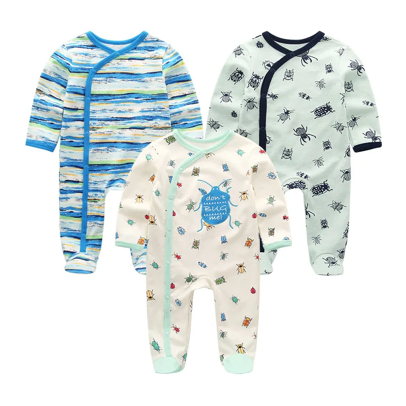 Одежда для девочек, хлопковые Боди унисекс для детей 0-12 месяцев, одежда для маленьких девочек, одежда в полоску со звездами для новорожденных мальчиков, Ropa Bebe, 2/3 предмета - Цвет: Baby Boy Clothes3201