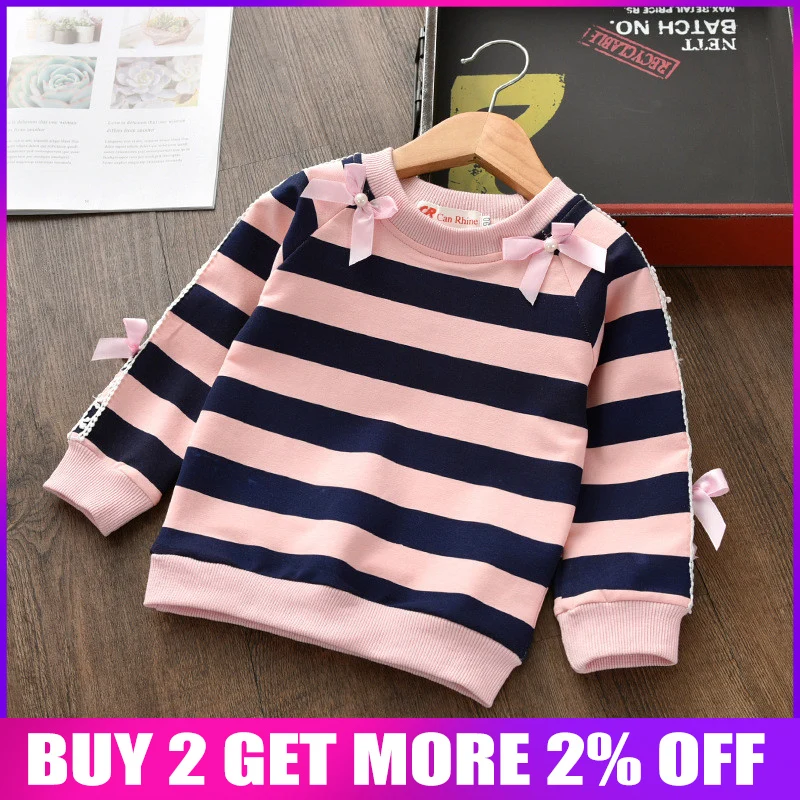 

BibiCola autumn girls sweater children girls clothes casual lace pullover clothing kids sports sweat shirts brand striped suits