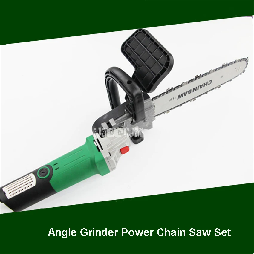 110V/220V 950W Professional Electric Chain Saw Handheld Angle Grinder Chain Saw Set Household