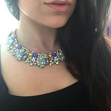 JUJIA za, дизайнерские модные ожерелья и подвески, Массивный воротник, Кристальный камень, макси колье, ювелирные изделия в стиле бохо, ожерелья для женщин