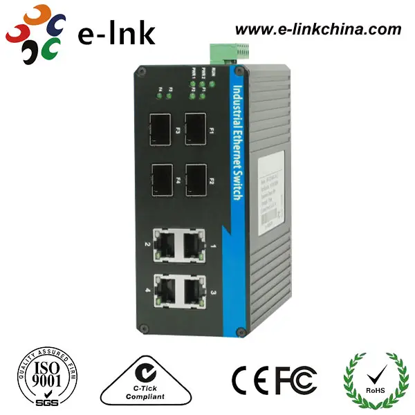 

10/100/1000M 4G + 4 SFP 24VDC power input Gigabit Ethernet Switch