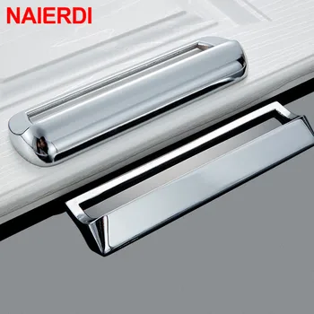 

NAIERDI Aluminum Alloy Cabinet Handles Casting Modern Embed Knobs Kitchen Cupboard Drawer Handles Wardrobe Hidden Pulls Furnitur