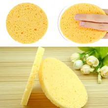 Натуральная древесная масса хлопок мытье лица волоконная губка Очищение лица красота Макияж Губка Красота Макияж инструмент