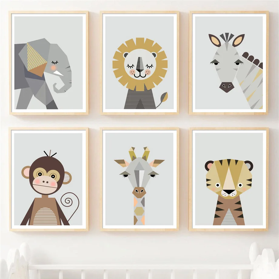 Baby Boy Lamp Nursery Anchor Nautical Animals Lion Elephant Giraffe Bedroom