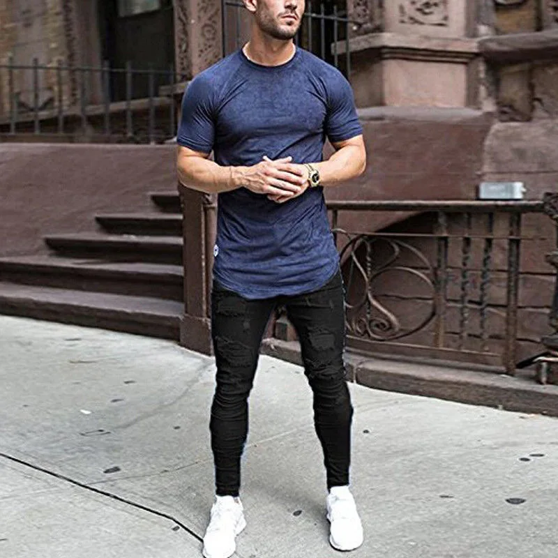 blue denim with black jeans