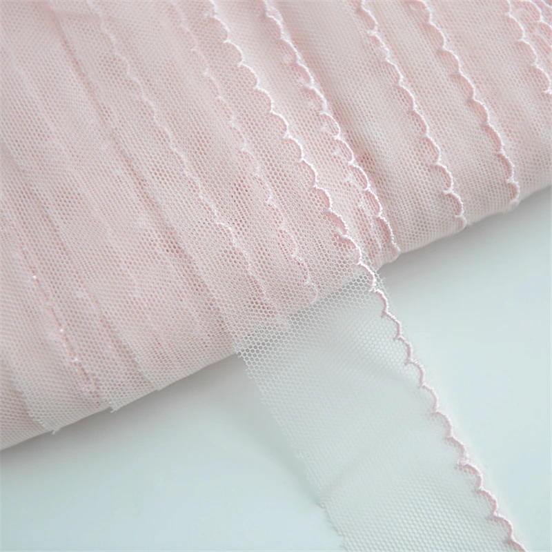 

5meter/roll Baby Clothes Lace Accessories Dress Cheongsam Dress Simple Sweet Powder Wave Mesh Embroidery Lace Width 3cm