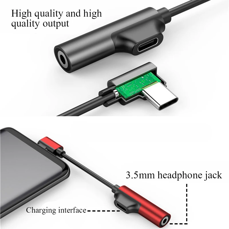 USB Adapter Headphone Adapter To 3.5mm AUX Cable Type C Converter For Samsung S8 S9 For Huawei p20 pro For one plus 6 6t Adapter