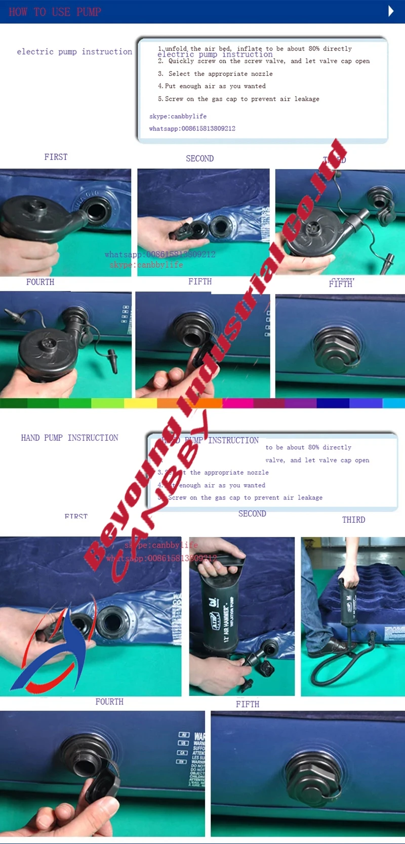 electric and hand pump use__