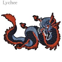 Buy Lychee Chinese Dragon Embroidered Patches Creative Red Blue Applique Handmade Clothes Sewing Supplies Accessories Online - Image 5