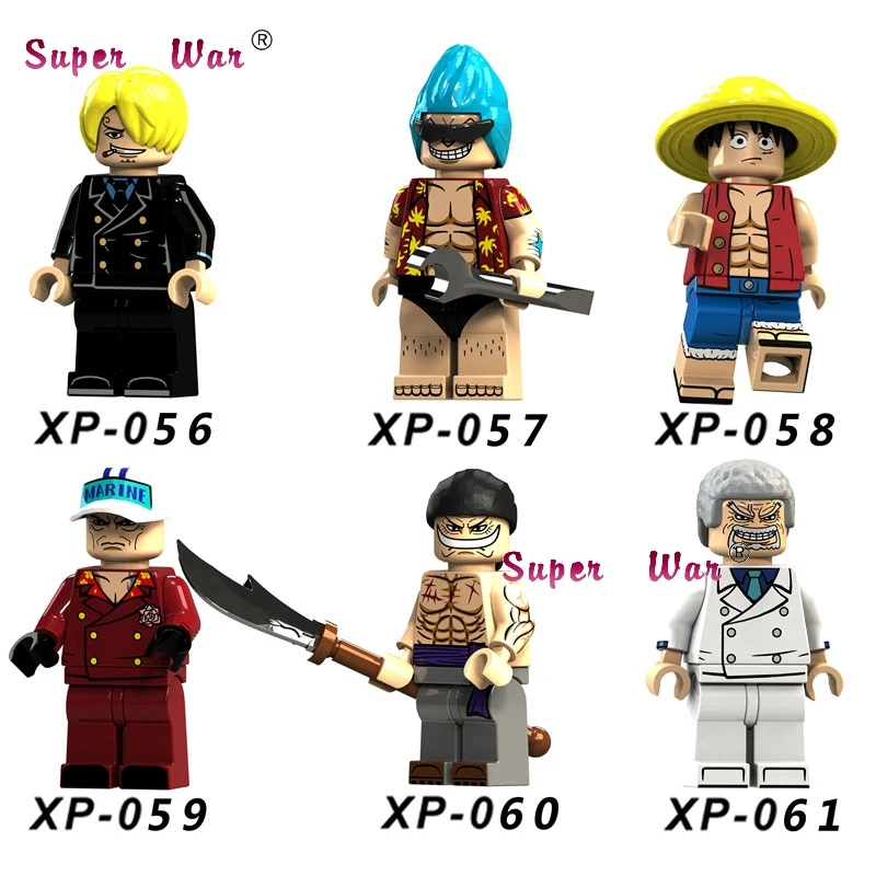 

Single Building Blocks ONE PIECE Anime Luffy Sakazuki Sanji Franky Edward Newgate Collection toys for children