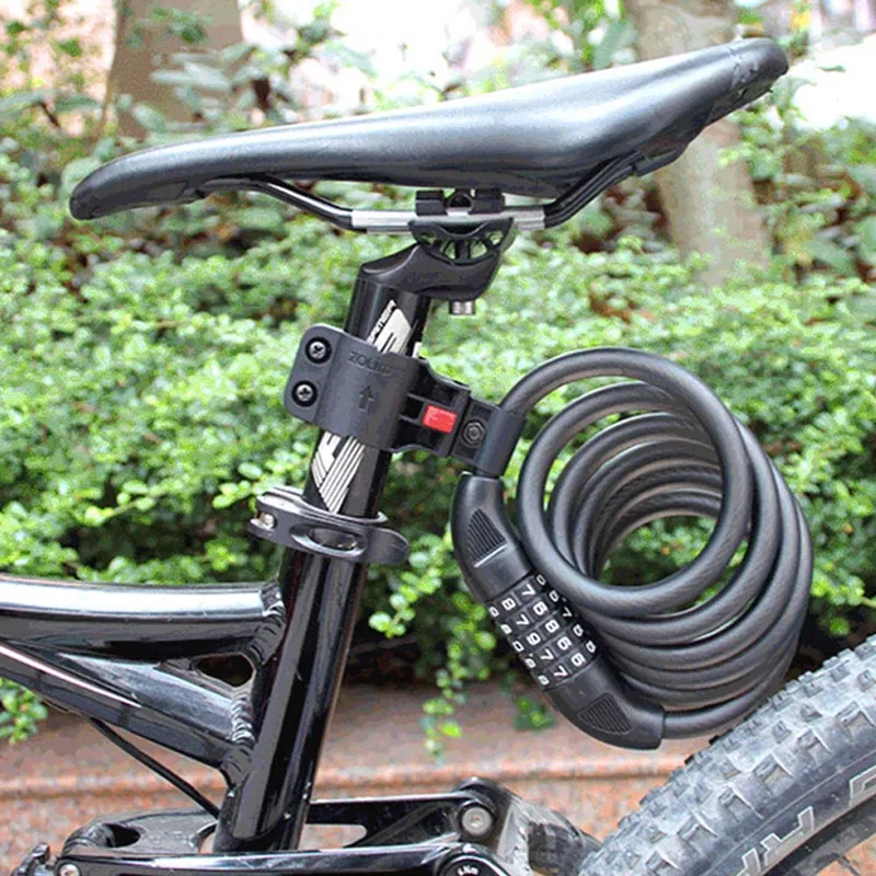 

GUB 120cm Universal Anti-Theft Motorcycle MTB Mountain Bike Bicycle Steel 5 Letters Code Cable Lock Cycle Safety Equipment