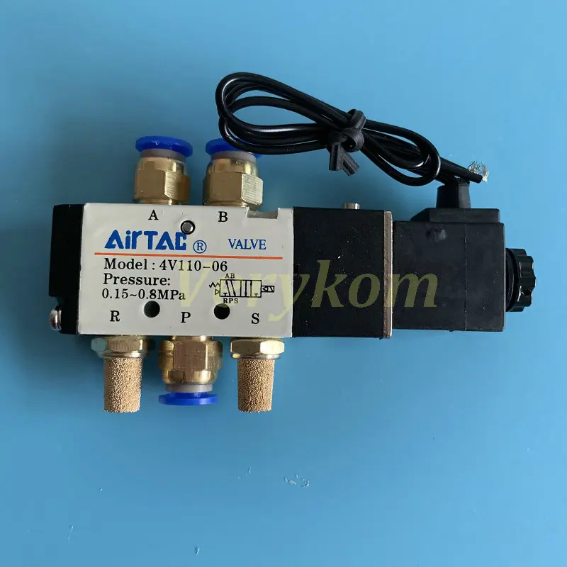 1 шт. Пневматический электромагнитный пневматический клапан Φ 2/5 Way 1/8 &quotBSP 4V110 06 с