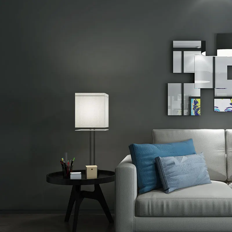 Высококачественная серая Нетканая настенная бумага, современная простая гостиная, спальня, телевизор, фон для украшения стен, одноцветная настенная бумага