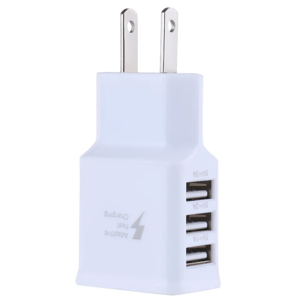 

5V 2A 3Ports USB US Wall Chager AC Adptive Fast Charger Mobile Phone Adapter for Samsung Note 10 10+ iPhone iPod #50