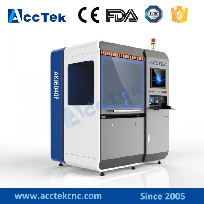 AccTek small 6040 500W Stainless steel iron fiber laser cutting machine price,fiber laser cutter