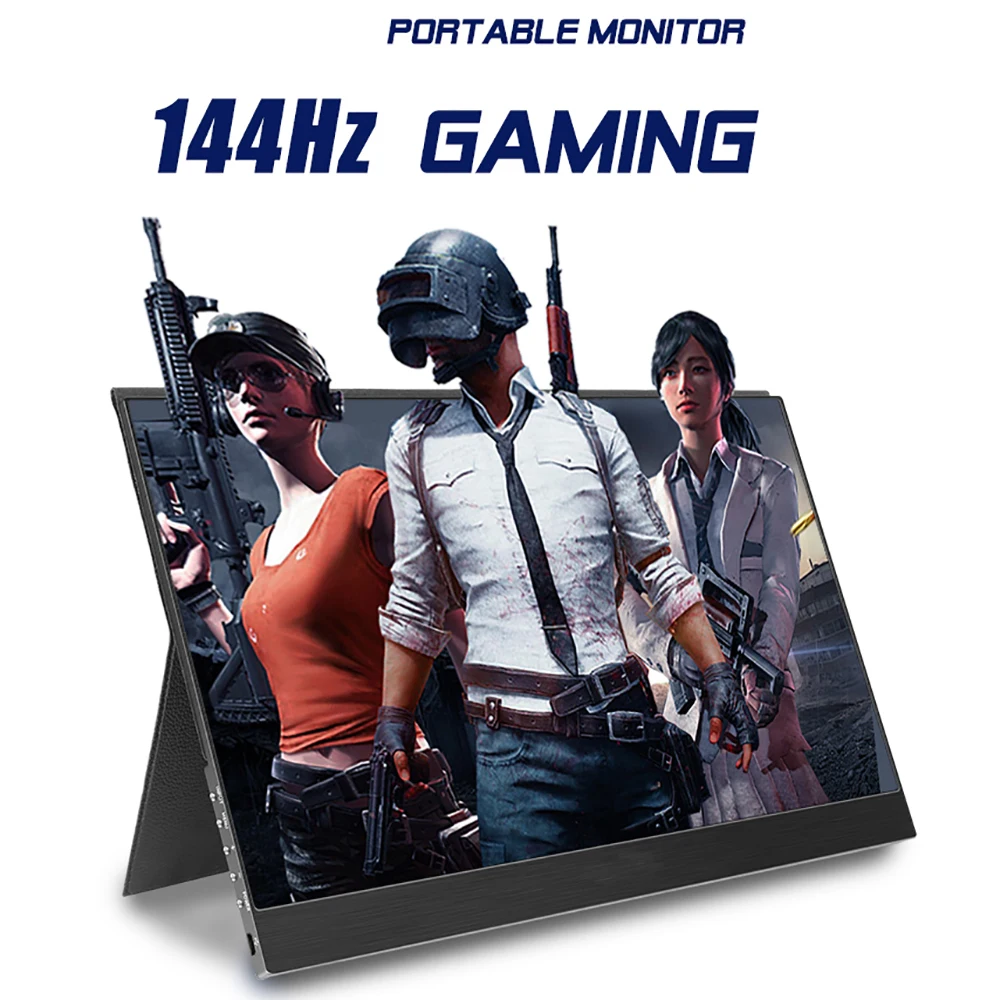Monitor portátil para jogos 144hz, 1080p, usb tipo c, 9ms, tempo de ...