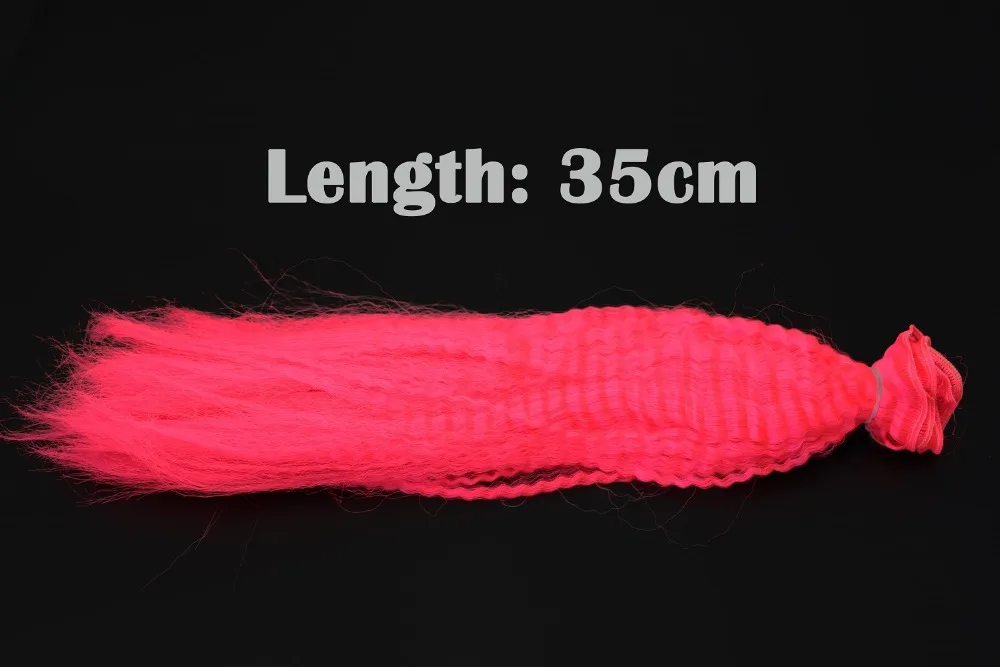 Tigofly 8 Colors Long Crimped Nylon Synthetic Fiber Kinky Curly Hair Fibre Clouser Minnow Streamer Fly Fishing Tying Materials