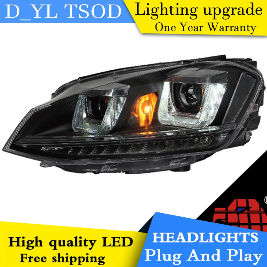 Car Styling For VW Golf mk7 headlights 2014 2016 Golf7 led headlight