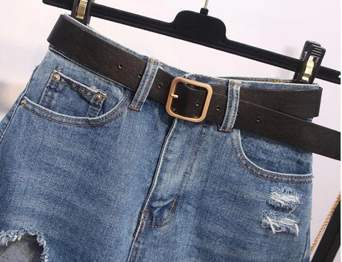 Винтажные джинсовые шорты женские однотонные модные рваные джинсы с высокой талией 2019 летние большие размеры Свободная Повседневная