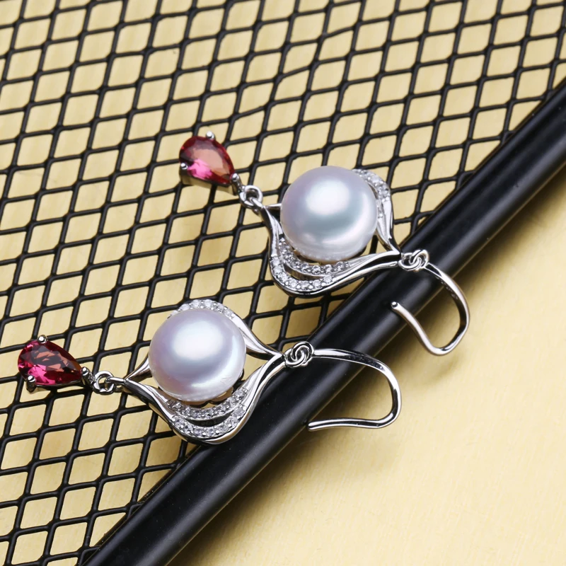 MITUO рубиновые серьги старинные ювелирные изделия Pearl длинные для женщин богемный