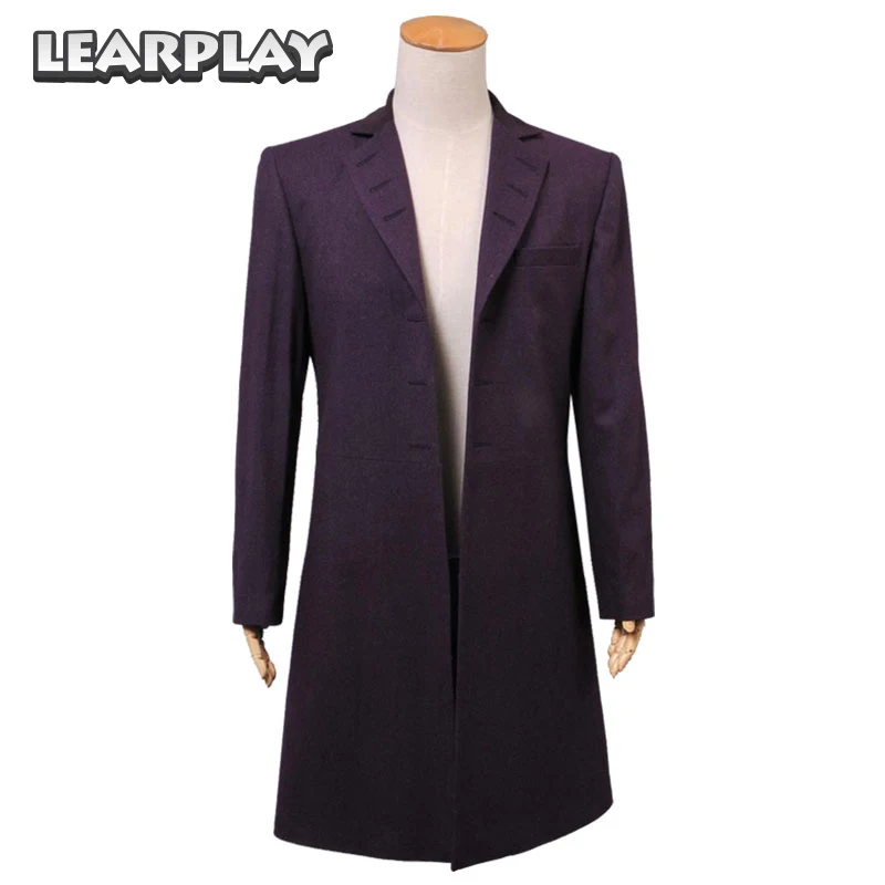 

Doctor Who 11th Dr. who Purple Wool Frock Coat Cosplay Costumes