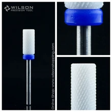 Белый керамический сверло для ногтей-небольшое сверло в виде бочонка-средний(6100092