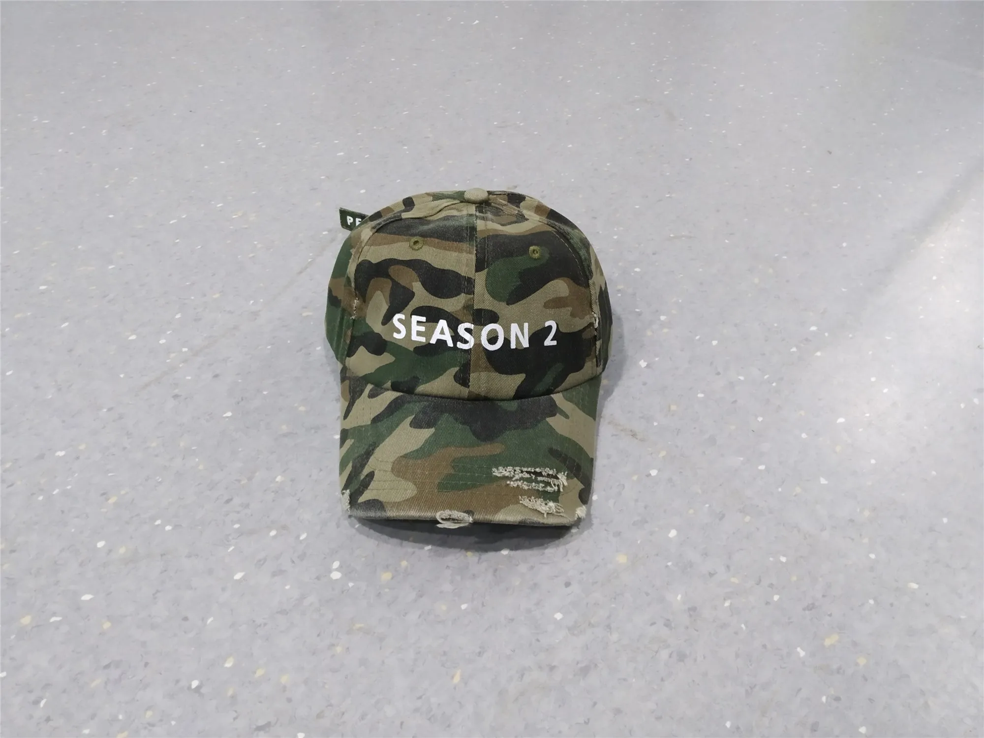 19SS камуфляжные уличные сезонные 2 кепки, регулируемые винтажные бейсболки Kanye West в стиле хип-хоп Харадзюку, 2 сезона, мужские и женские бейсболки