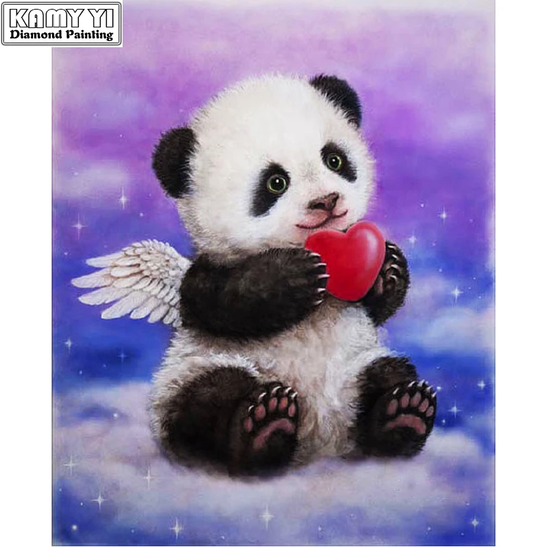 

Diamond Mosaic panda angel picture diy 5D Diamond Painting cross stitch square drill sets diamond embroidery beading child gift