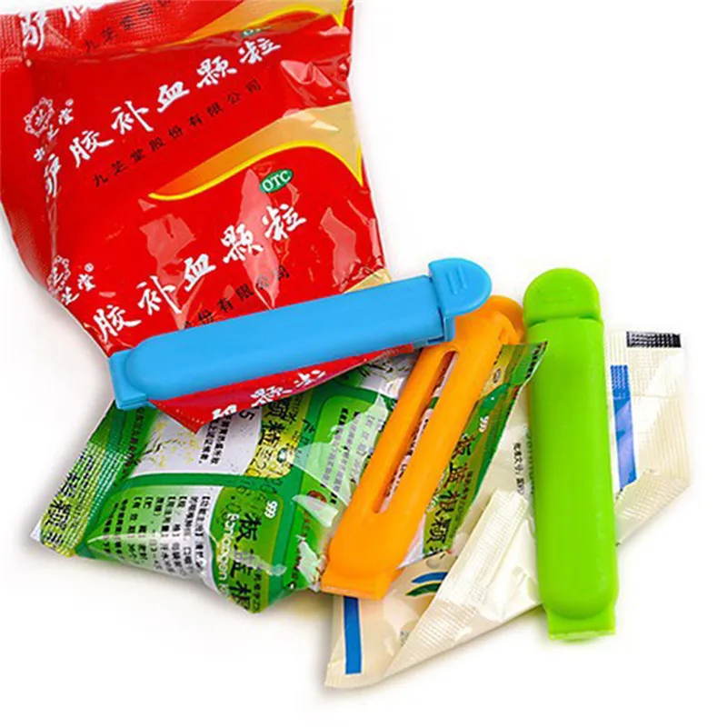 

5Pcs/Lot 7*1.5 CM Large Size Plastic Food Bag Sealing Clips Fresh Keeping Snack Storage Bags Sealer Clip Kitchen Gadgets