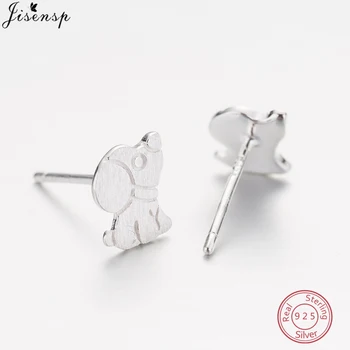 

Jisensp 925 Sterling Silver French Bulldog Dog Earrings Animal Small Stud Earrings for Women Oorbellen Jewelry
