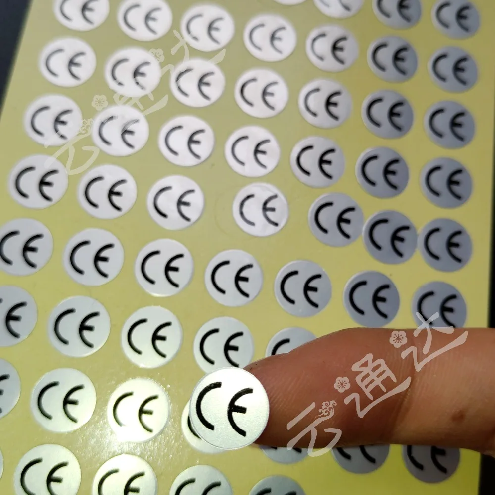 wholesales 1000pcs/lot Round 10mm CE sticker lable custom label sticker CE Dumb silver dragon stickers Free shipping