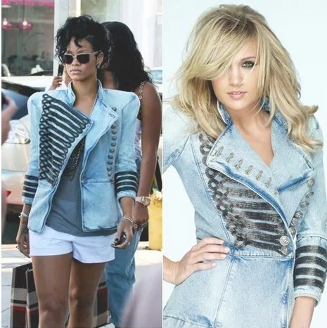 denim military jacket womens