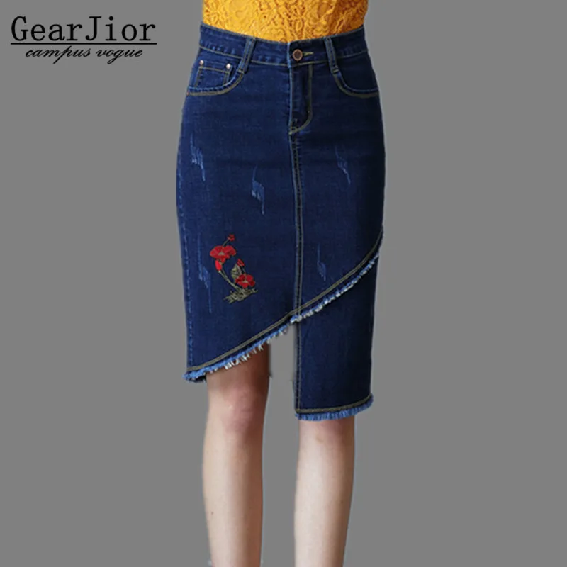 2017 new hot sale women's spring summer autumn denim embroidery cowboy