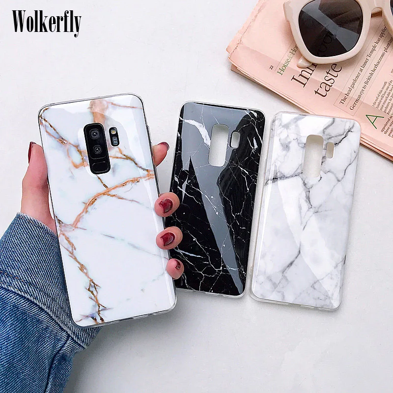

Bling Glitter Marble Cases For Samsung Galaxy S10 S10e S8 S9 Plus Note8 Silicone TPU Back Cover for Samsung Note 9 Case luxury