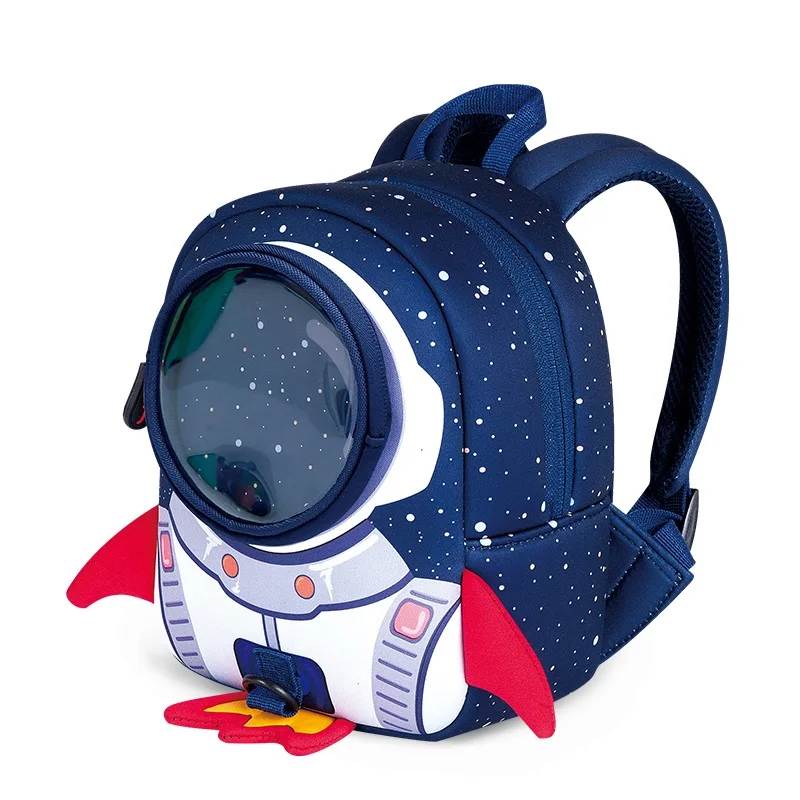 

3D Rockets Anti-lost School Bags For Girls Cartoon High-grade Toy Boys Backpack Kindergarten Bags Children's Gifts For Age 1-3