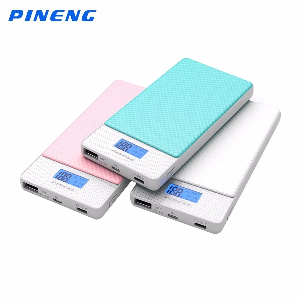 Original PINENG 10000mAh PN 993 External Battery Bank QC3 0 Fast Charging Power Bank Portable Charger