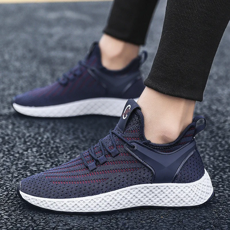 

Breathable Black Men Sneakers Male Shoes Adult High Quality Men Casual Shoes Comfortable Non-slip Platform Shoes Mesh Men Shoes