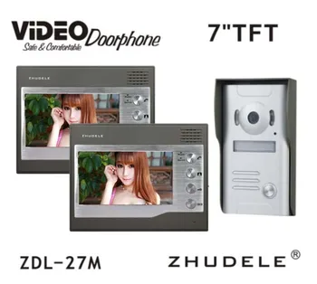 

ZHUDELE 7" TFT 700TVL Door Monitor Video Intercom Home Door Phone Sectury System Waterproof Rain Cover In Stock