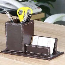 1 шт. Чен Bailian многофункциональный творческий кожаная ручка имя карты сиденье моды бизнес канцелярских подарок для хранения