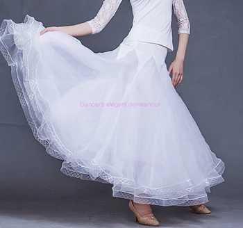 

New Ballroom dance costumes senior spandex ballroom dance skirt for women ballroom dance long skirts S-6XL