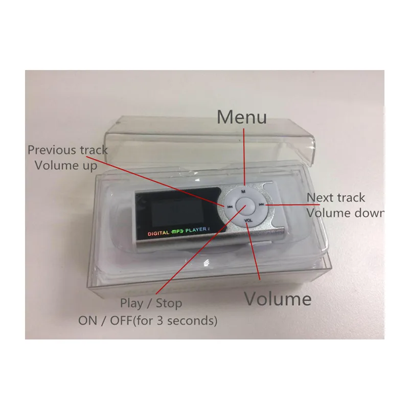 TF карта MP3 плеер с светильник мини металлический зажим USB классический MP3 Музыка Видео Media Player наушником Поддержка Micro sd-карты до 64 Гб SD карты работает музыка