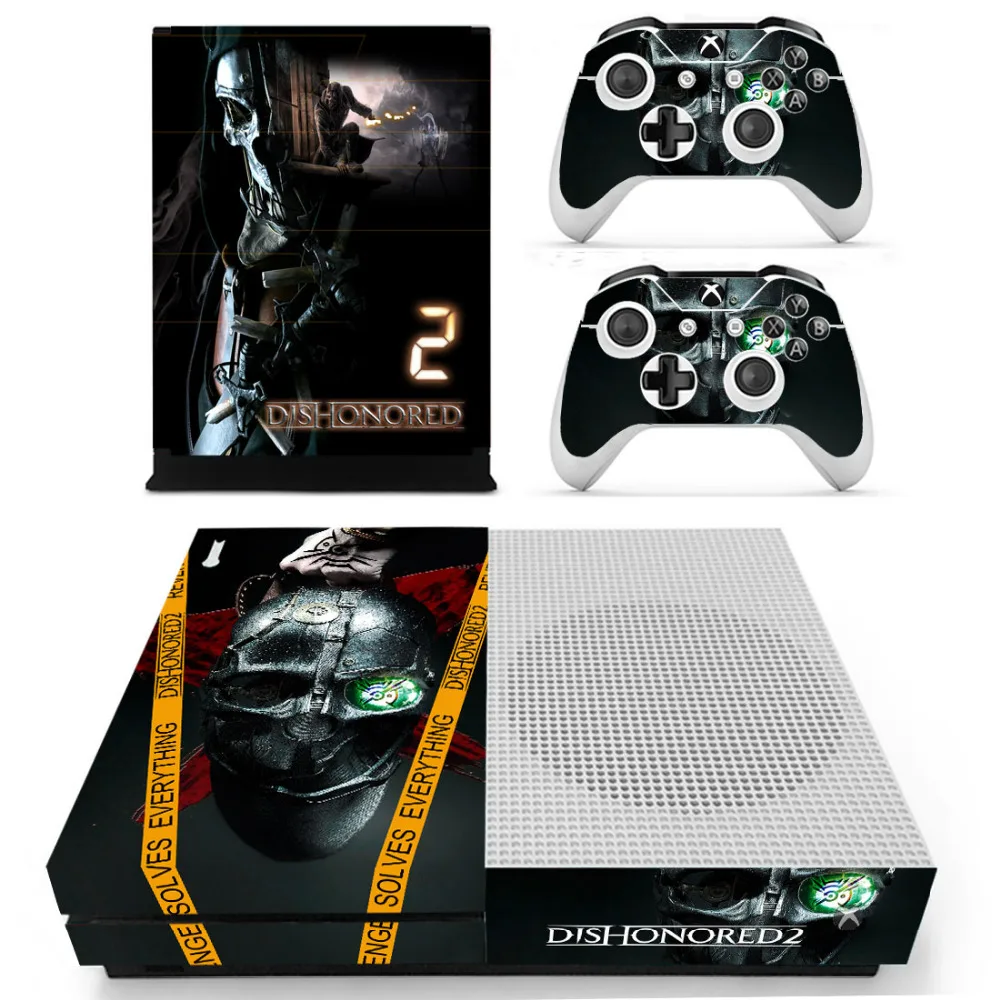 Игра Dishonored 2 кожи Стикеры наклейка для Microsoft Xbox One S консоли и контроллеры