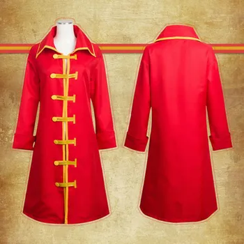 

New Anime One Piece Cosplay Monkey D Luffy Cosplay Costume Red Cloak Straw Hat Pirate Captain Cosplay Overcoat