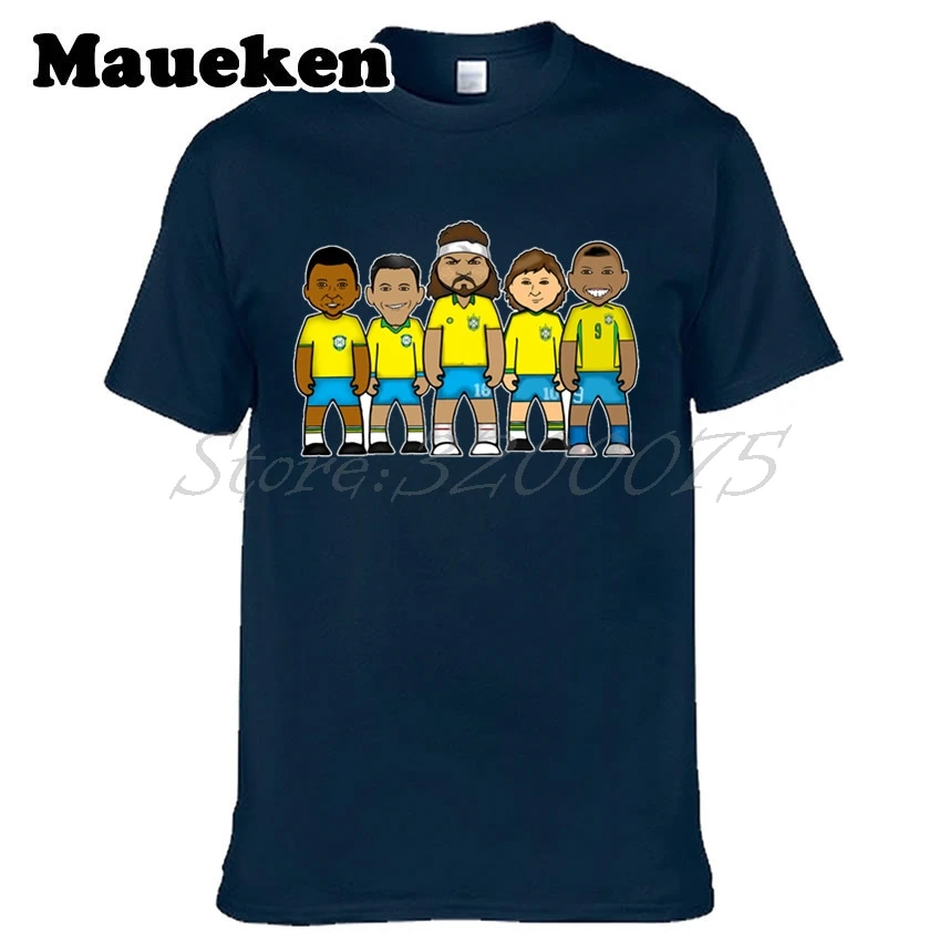 Мужские бразильские легенды Pele Zico Ronaldo Garrincha Socrates отличные плееры футболка одежда