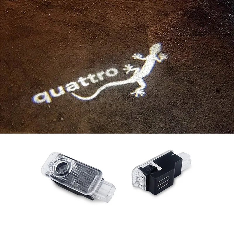 

2PCS Car LED Door Logo Projector Ghost Shadow Light for audi a4 b8 b6 b7 b5 a6 c5 c6 c7 A8 A7 A3 Q3 Q5 Q7 TT quattro