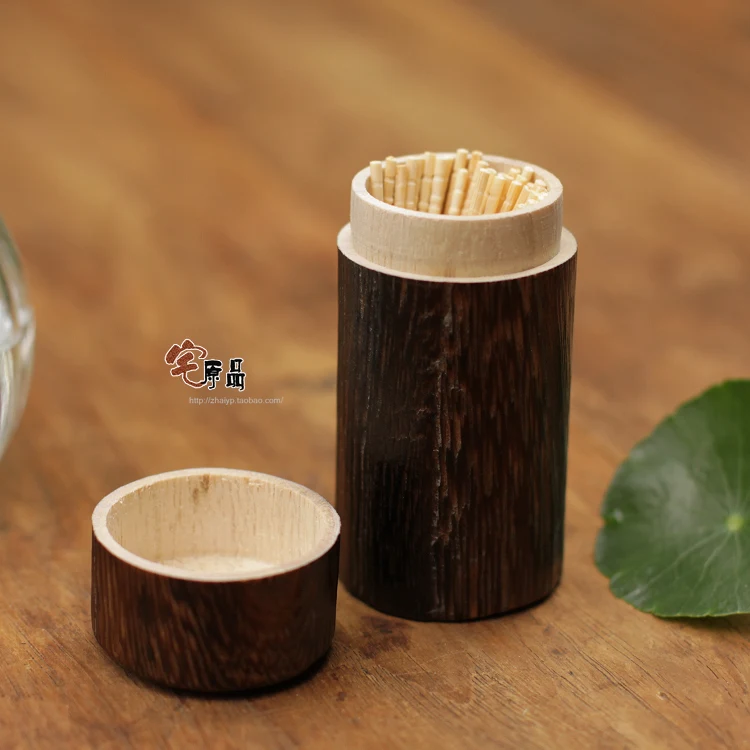 Burn Paulownia Japanese Toothpick Holder / toothpick box natural wood