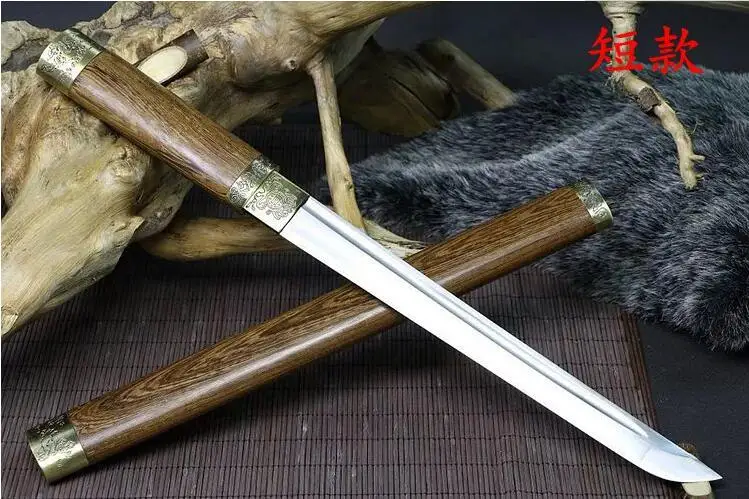 Набор дерево груши Saya Full Tang китайская Династия Тан Dao боевой меч катана Высокоуглеродистая сталь лезвие острый нож