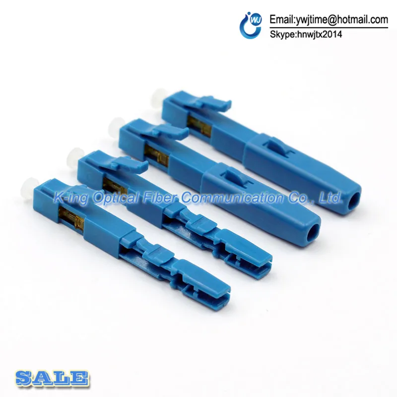 

200pcs Fiber Optic Fast Connector LC/UPC single mode Covered Wire Connector for Broadcasting CATV / FTTH,Free Shipping