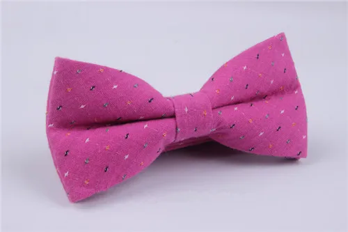Лидер продаж Для мужчин галстук-бабочка в крапинку Новое поступление Вязание Карамельный цвет хлопок галстук-бабочка галстуки на свадьбу, костюм-смокинг вечерние галстуки бабочки - Цвет: Розовый
