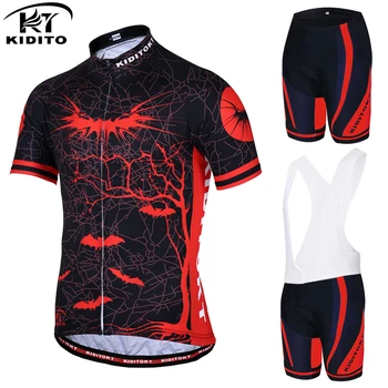 

KIDITOKT Pro Quick-Dry Cycling Jersey Set Summer MTB Bicycle Cycling Clothing Breathable Racing Bike Clothes Suit For Men